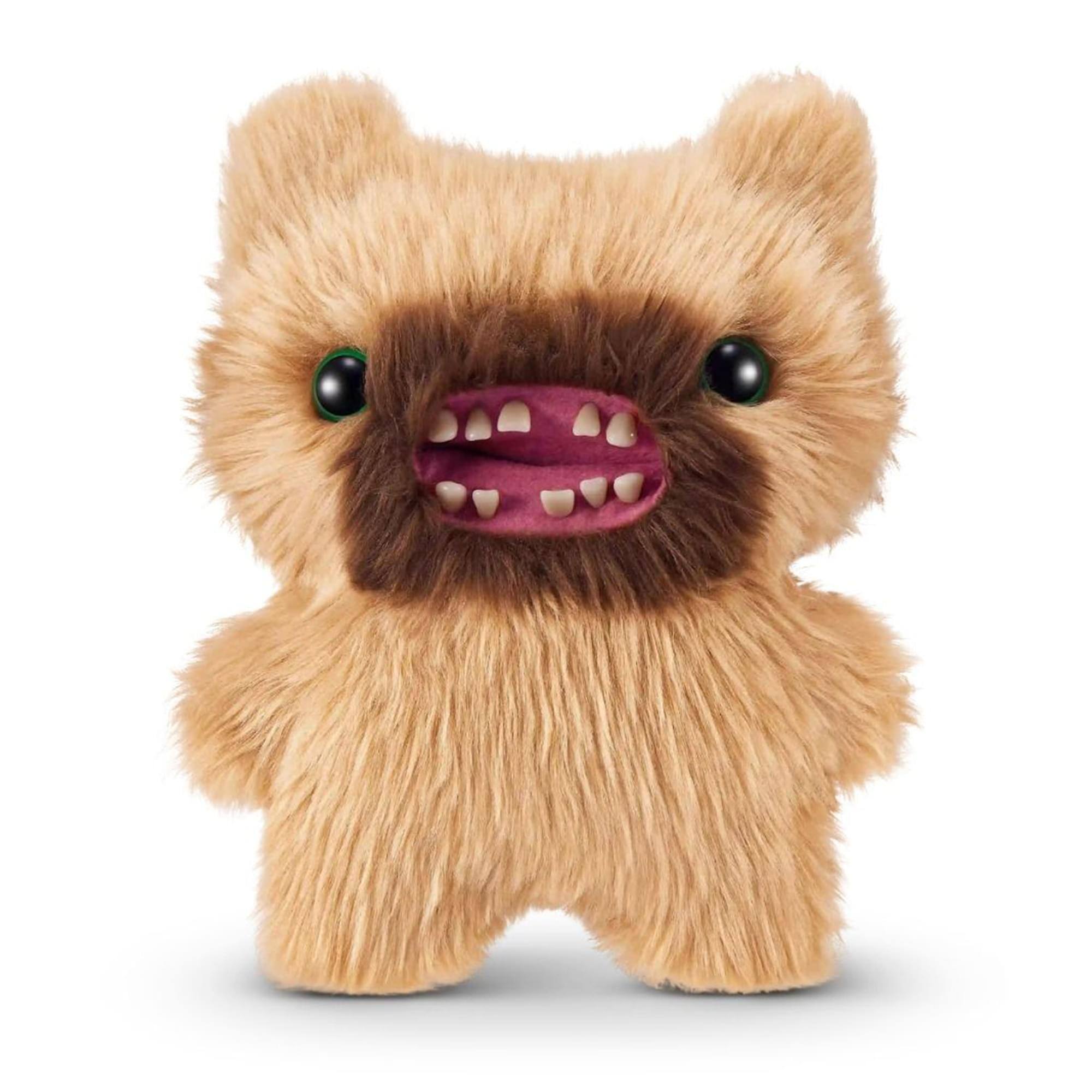 Front. ZURU - Fuggler Hairy Fuggs 9 Inch Plush | Screech - Brown.