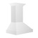 Left. ZLINE - ZLINE 30 in. Wooden Wall Mount Range Hood (KBWW-30) - Smooth Bright White.