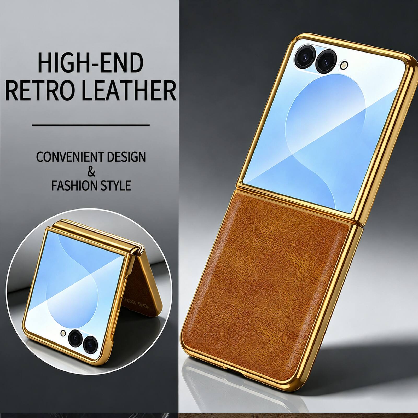 HIGH-END RETRO LEATHER  
CONVENIENT DESIGN & FASHION STYLE