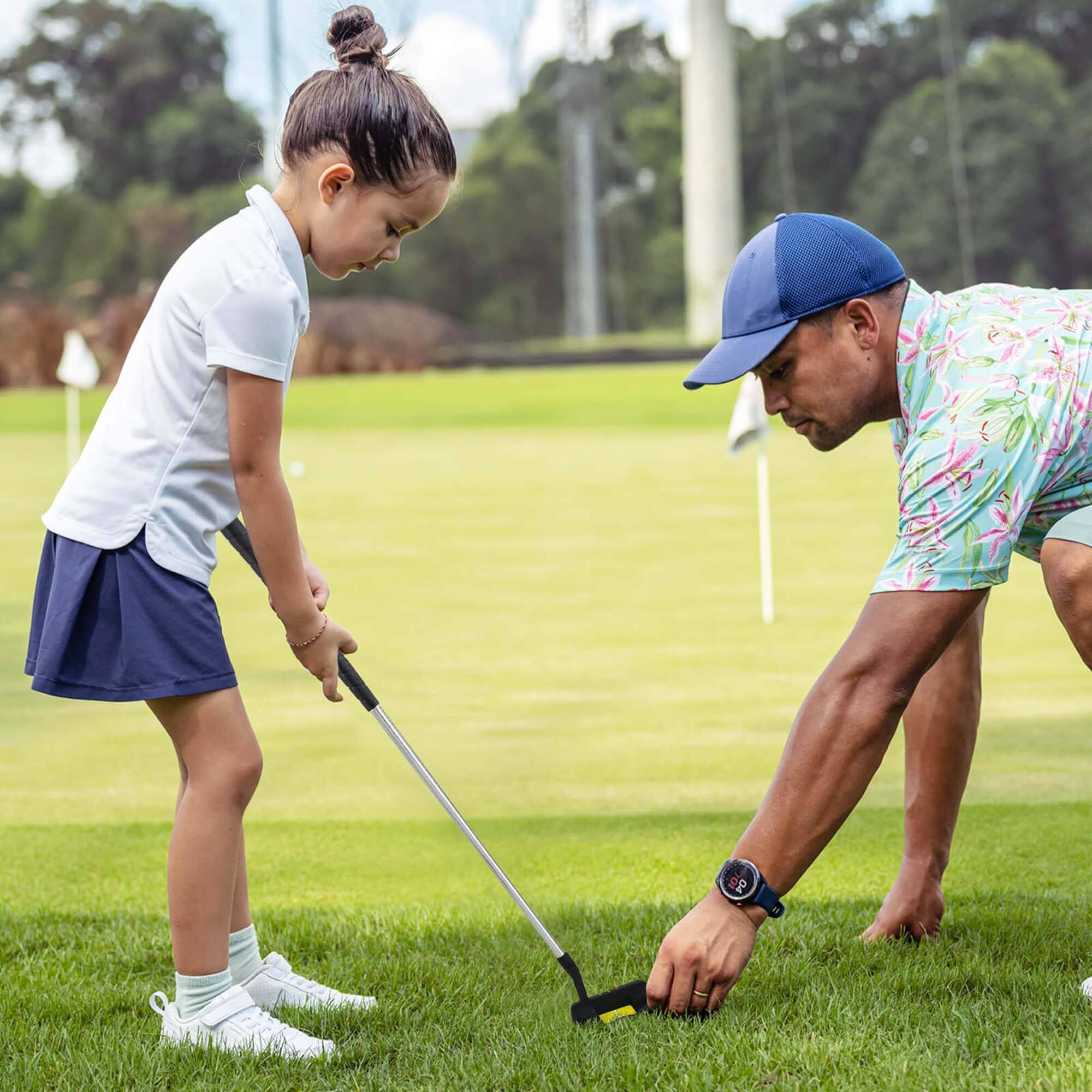 Alt View 3. Costway - Costway 27 Inch Junior Mallet Putter for Kids with Stainless Steel Shaft and Headcover Yellow - Yellow.