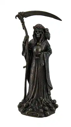 Veronese Design - Santa Muerte Antique Finish Grim Reaper Statue - Bronze