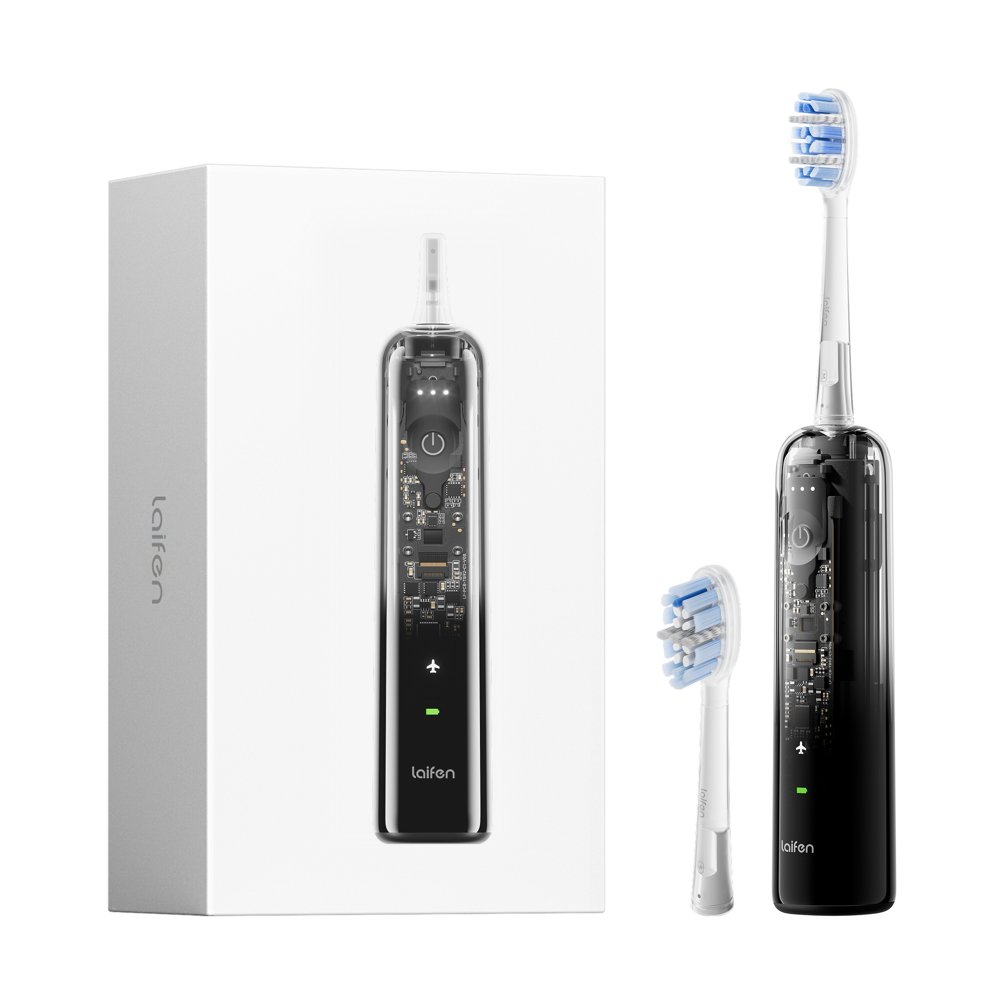 Laifen - Wave Pro Toothbrush + Bag + 2 Brush Heads - ABS