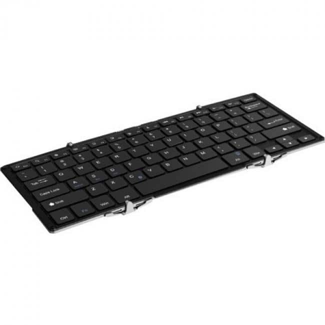 Aluratek - Portable Ultra Slim Tri-Fold Bluetooth Keyboard - Wireless Connectivity - Bluetooth - 79 Key(s) - QWERTY Layout - Unknown