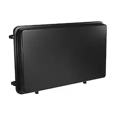 Front. Storm Shell - Deluxe Weatherproof 44” Outdoor TV Enclosure with Full Motion TV Mount Included - Black.