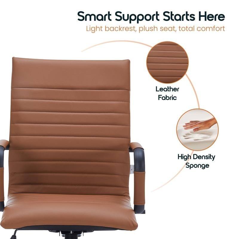 Smart Support Starts Here  
Light backrest, plush seat, total comfort  

Leather Fabric  
High Density Sponge