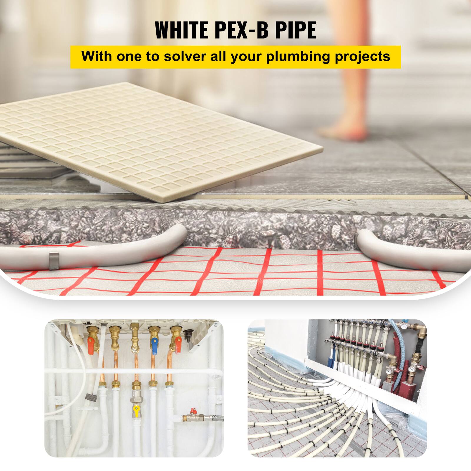 WHITE PEX-B PIPE  
With one to solve all your plumbing projects