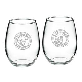 Jardine - University of Tampa Spartans 21oz. 2-Piece Stemless Wine Glass Set - Multicolor