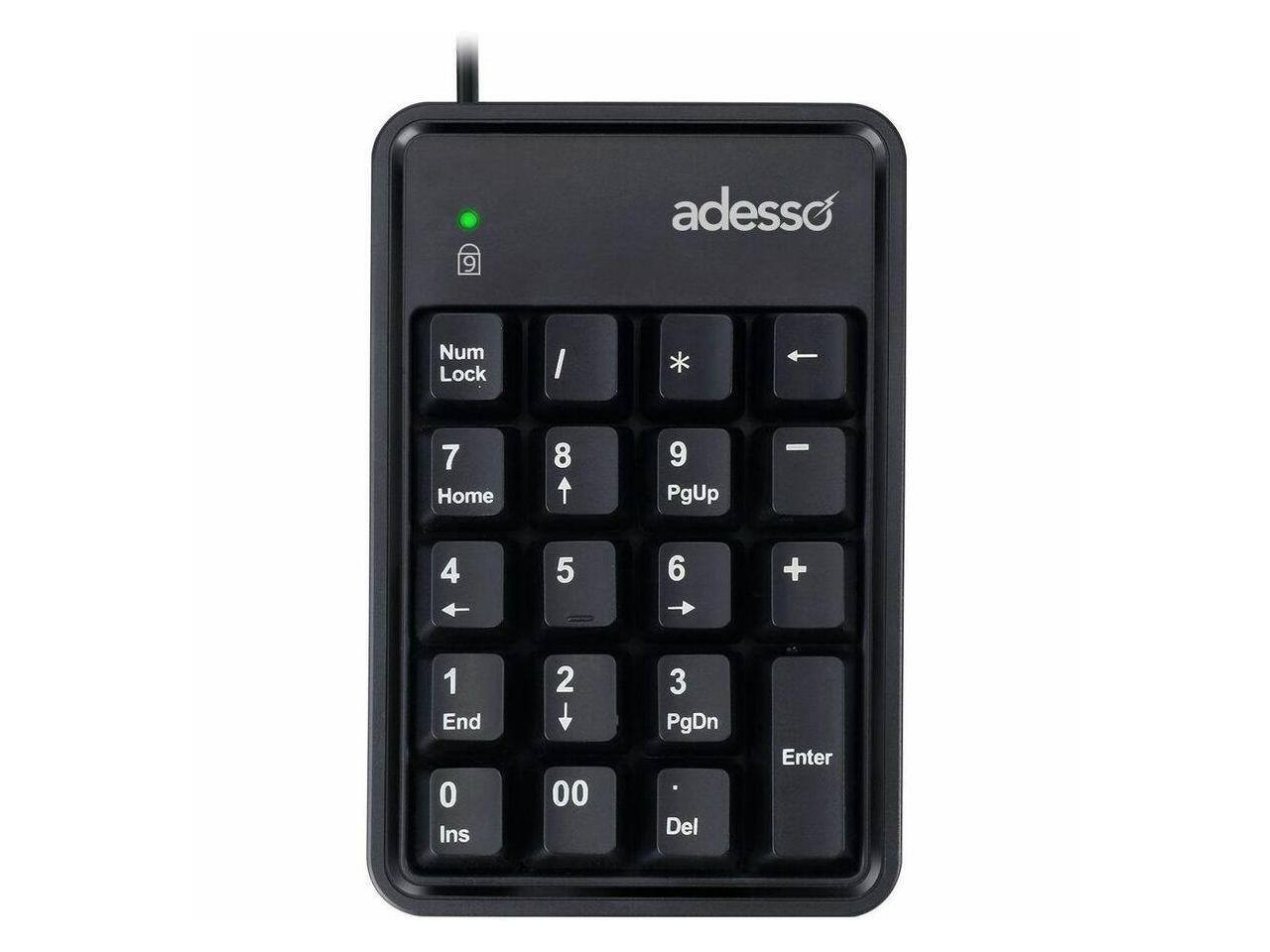 adesso Num Lock 7 Home 8 9 PgUp - 4 5 6 + 1 End 2 00 3 PgDn Del Enter