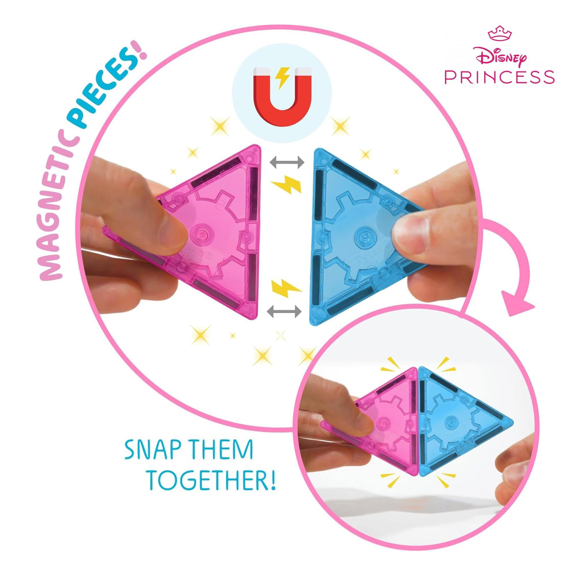 Magnetic Pieces! Disney Princess Snap Them Together!