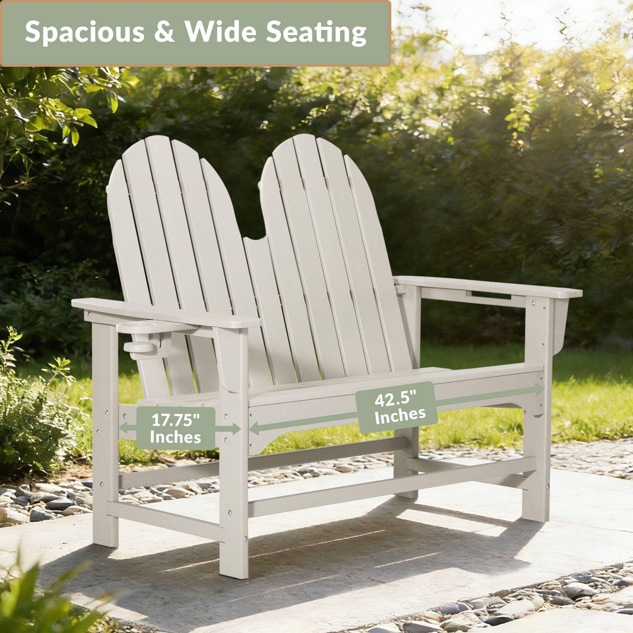 Spacious & Wide Seating

17.75" Inches

42.5" Inches