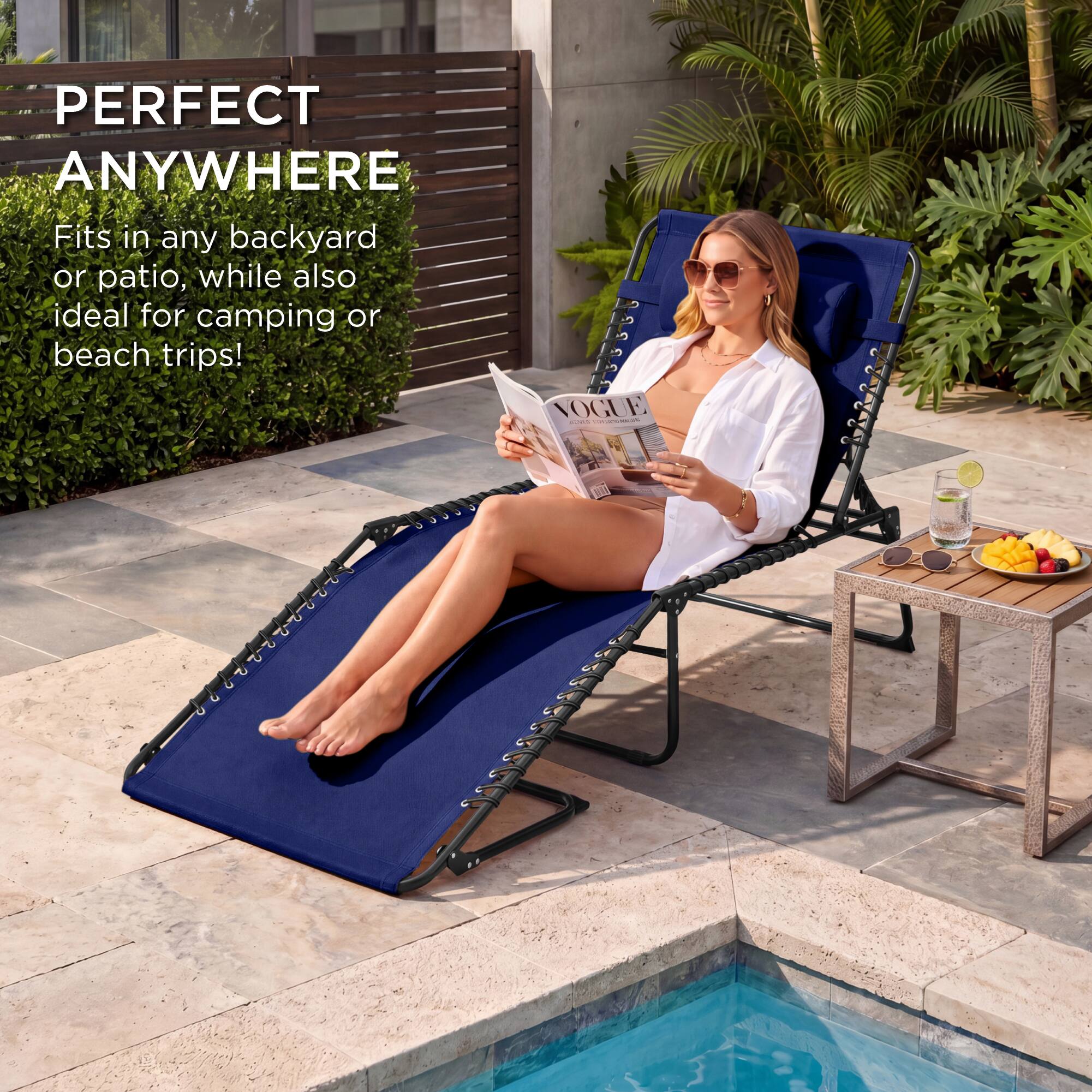 PERFECT ANYWHERE  
Fits in any backyard or patio, while also ideal for camping or beach trips!