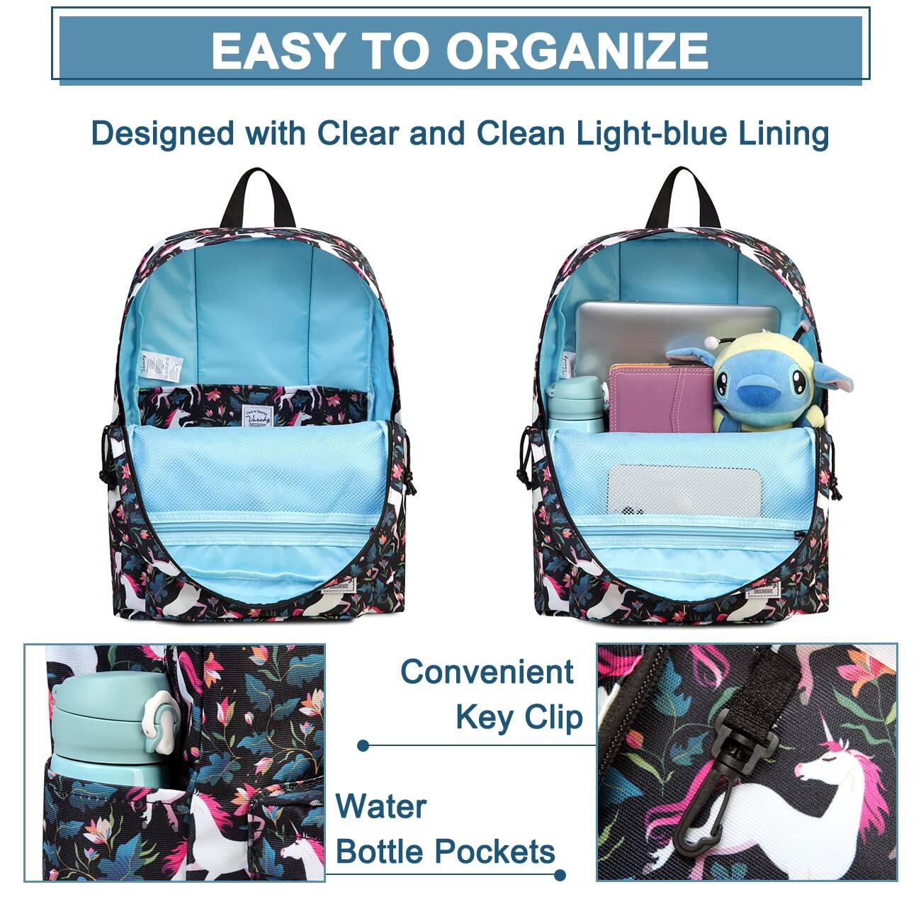 Pacoar Cade Backpack For School Lightweight Water Resistant Bookbag ...