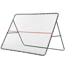 Soozier - Rebounder Net, Adjustable and Foldable Multi-Sport Training Bounce Back Net - Black