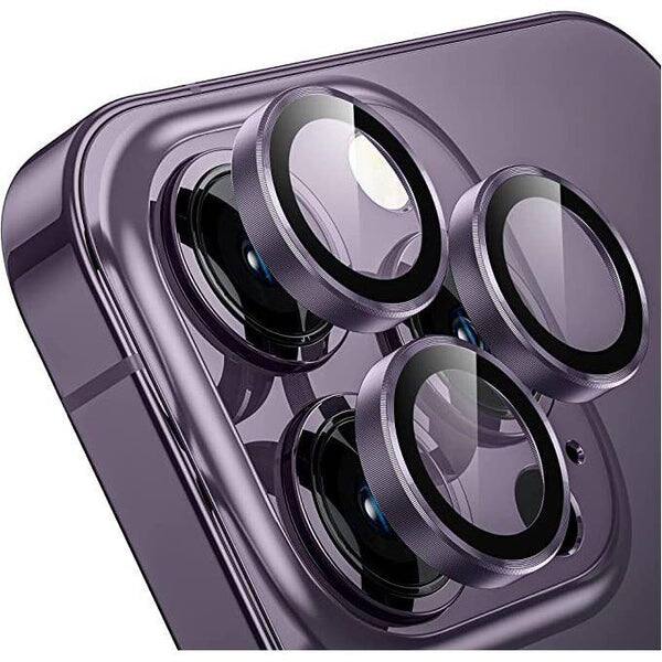 Front. Entronix - Entronix Premium Camera Lens Protector for iPhone 16 Pro/16 Pro Max - Elegant Metal Design - Purple.