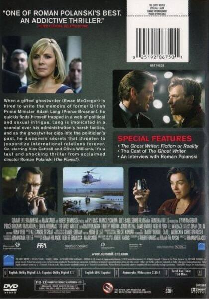 Alt View 1. The Ghost Writer   - DVD.