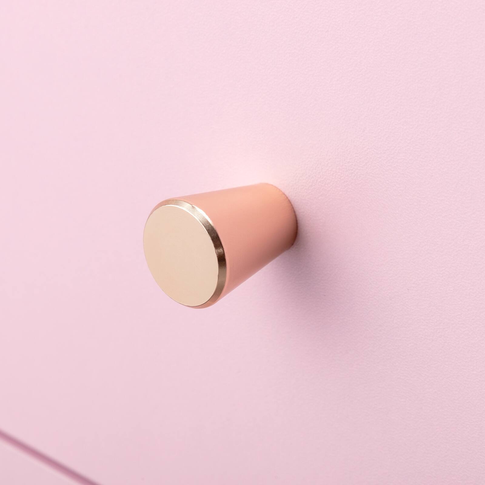 Alt View 4. Kadyn - 5 Drawer Dresser with Gold Handle, Nursery Dresser Chest Of Drawers Organizer - Pink.