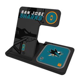 Keyscaper - San Jose Sharks 3-In-1 Wireless Charger - Multicolor
