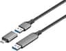 Insignia™ - 6 ft. USB 3.0 File Transfer Cable for Windows / Mac Computers - Black