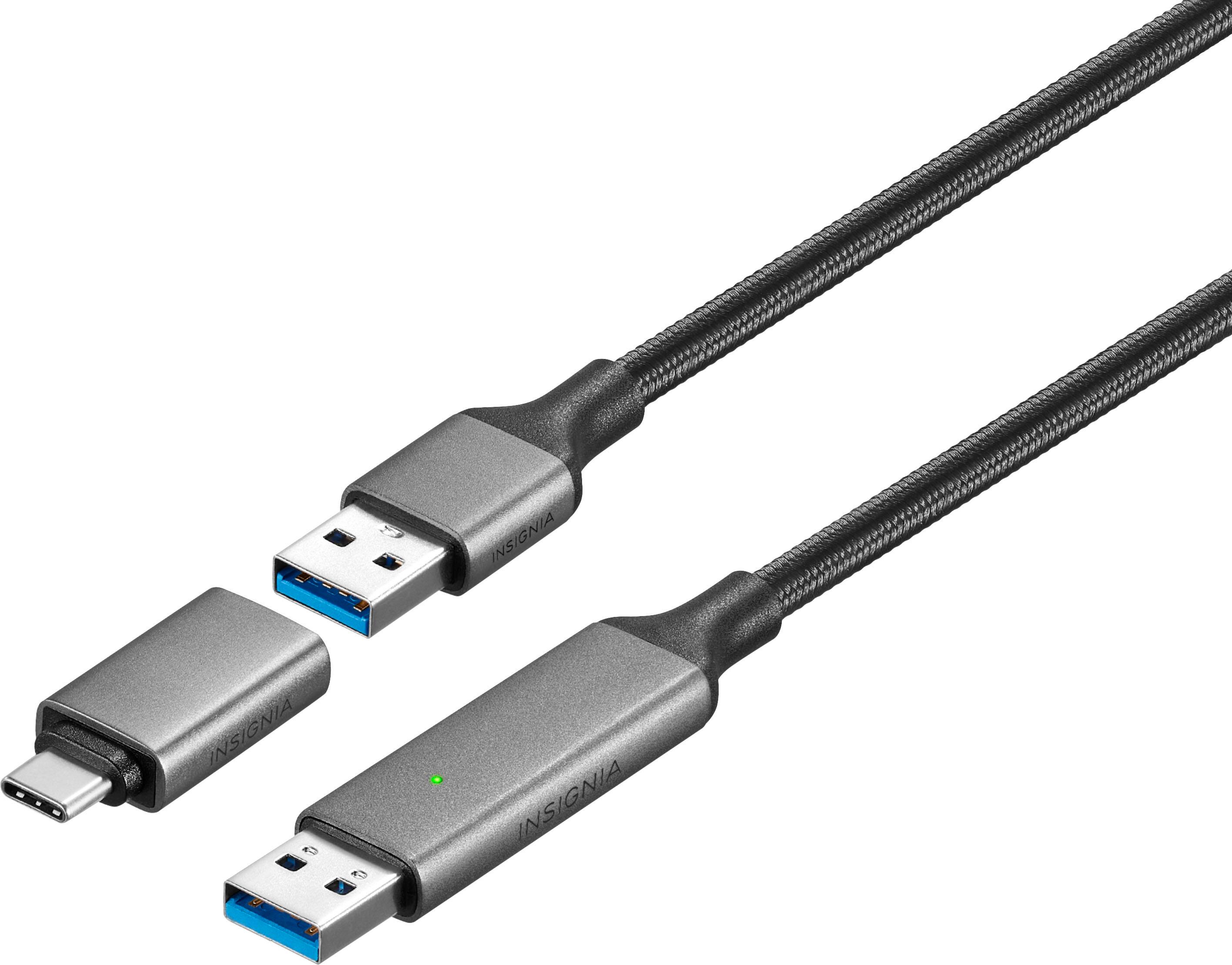 Insignia™ - 6 ft. USB File Transfer Cable - Black