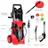 - High pressure hose with reel
- Mesh stock
- Switch
- Connector
- Lance
- Needle
- Fixed brush
- Gun stock
- Big patio cleaner
- 5 nozzles