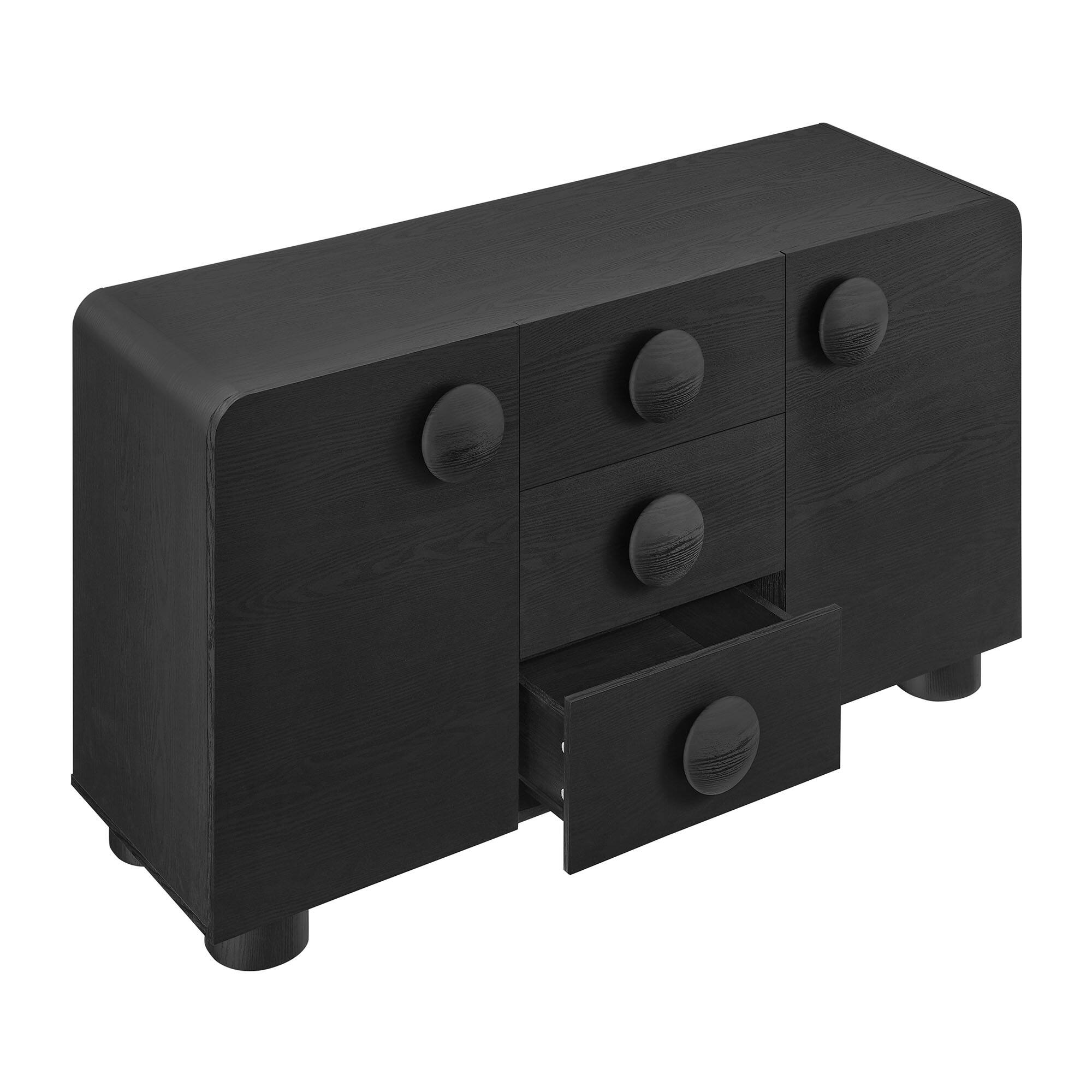 Alt View 6. Modway - Sonnet 57" Sideboard Storage Cabinet by Modway - Black.