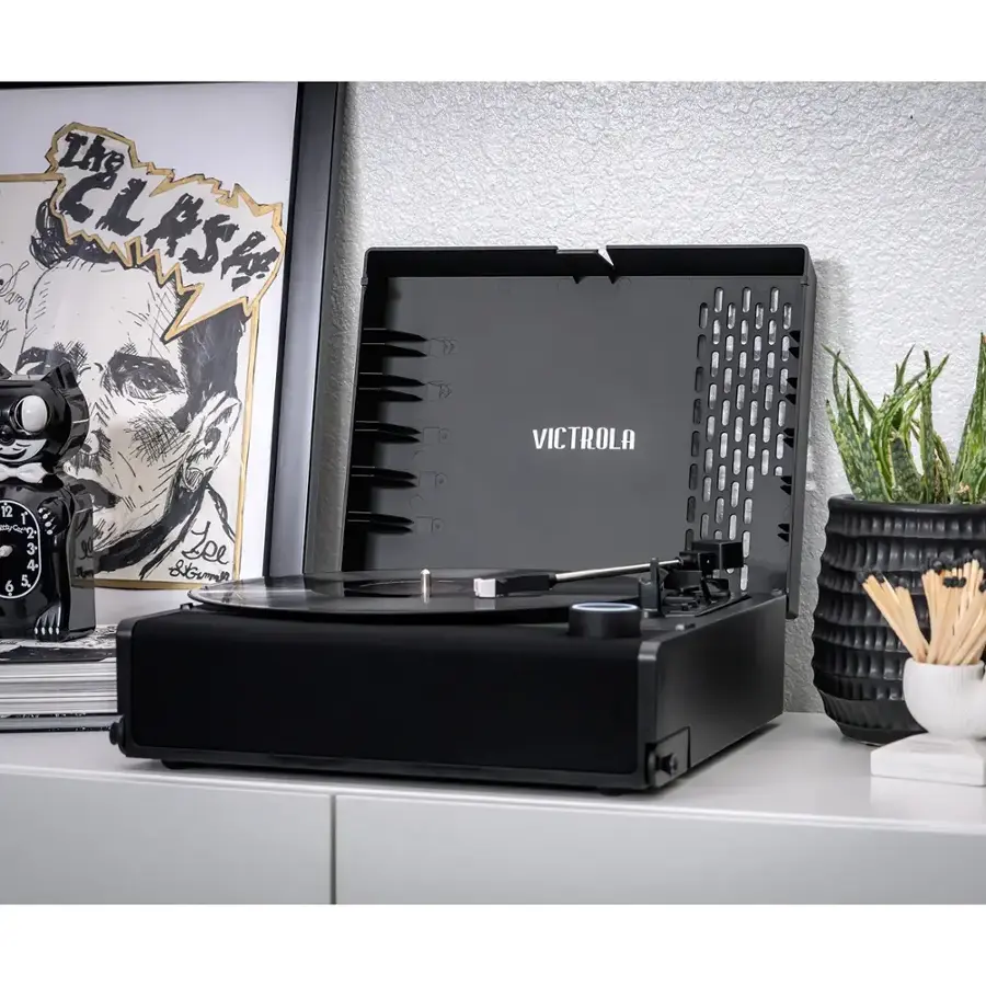 Alt View 20. Victrola - Victrola Revolution GO Portable Record Player - Black.