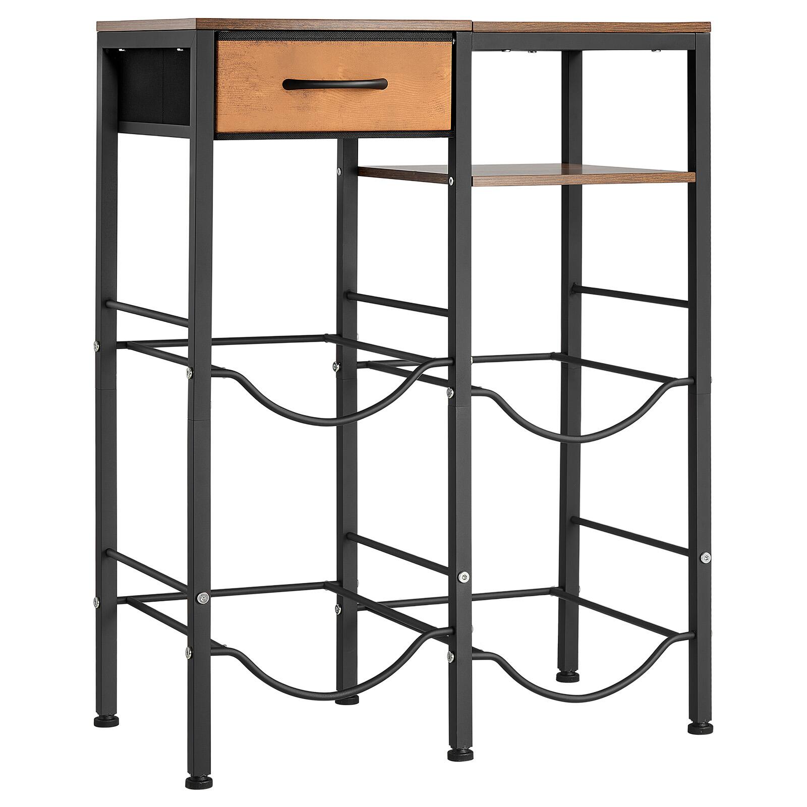Alt View 5. VEVOR - Water Jug Holder, 4 Tiers Double Rows 3 and 5 Gallon Water Bottle Holder for 4 Bottles, Heavy Duty Jug Rack Organizer - Black;Brown.