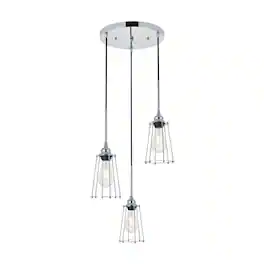 Living District - Auspice 3 Light Pendant - Chrome