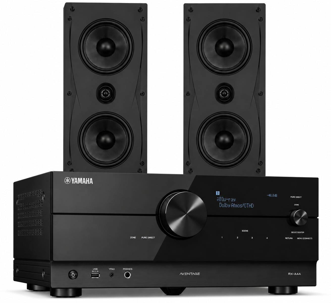 YAMAHA AVVENTAGE RX-AAA  
Blu-ray Dolby Atmos/4KTHD  
USB YPAO PHONES