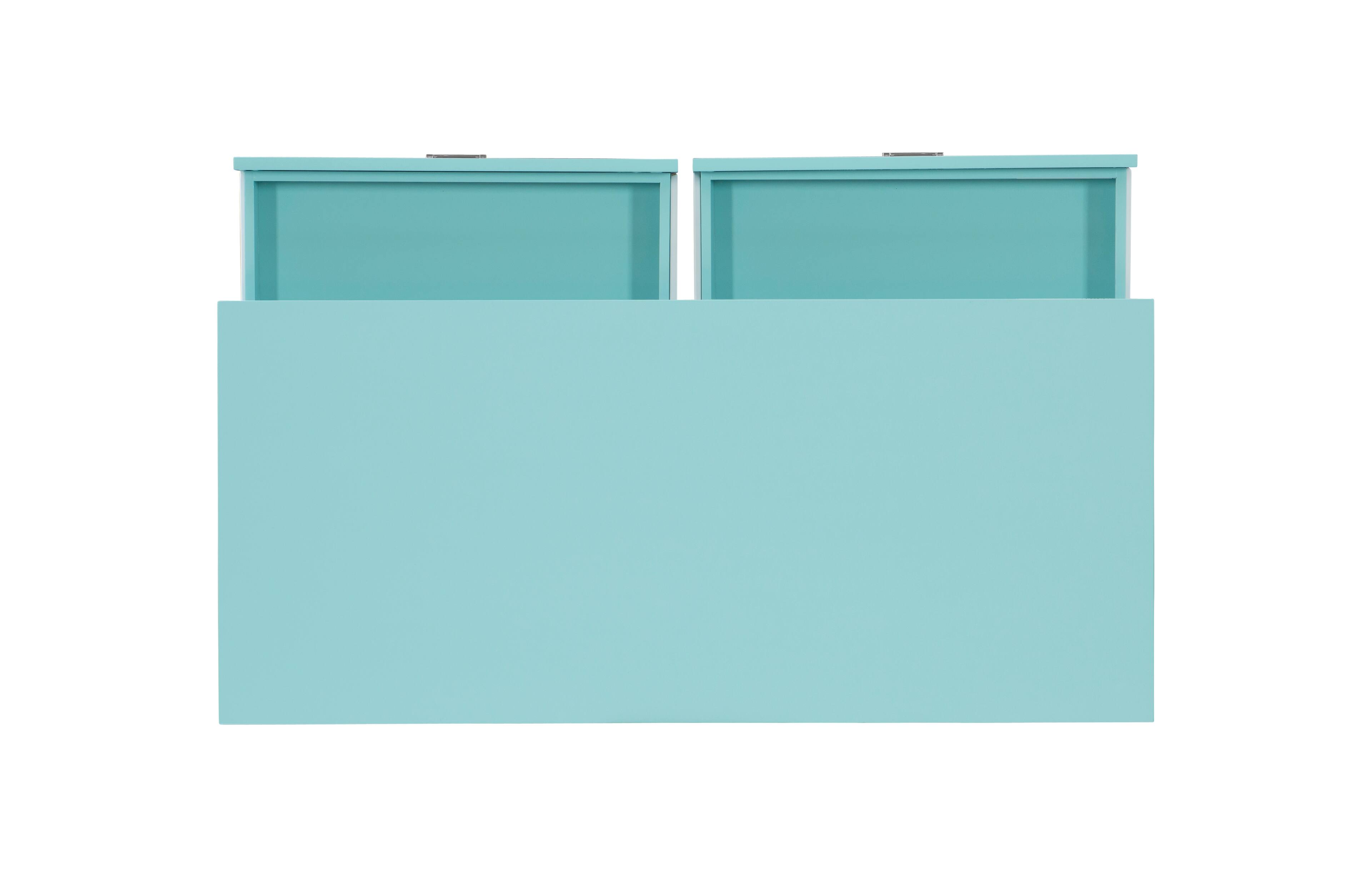 Alt View 16. Linon Home Décor - Penrose Two-Drawer Campaign-Style Writing Desk - Blue.