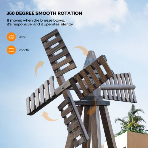 360 DEGREE SMOOTH ROTATION  
It moves when the breeze blows, it's responsive, and it operates silently  

Silent  
Smooth