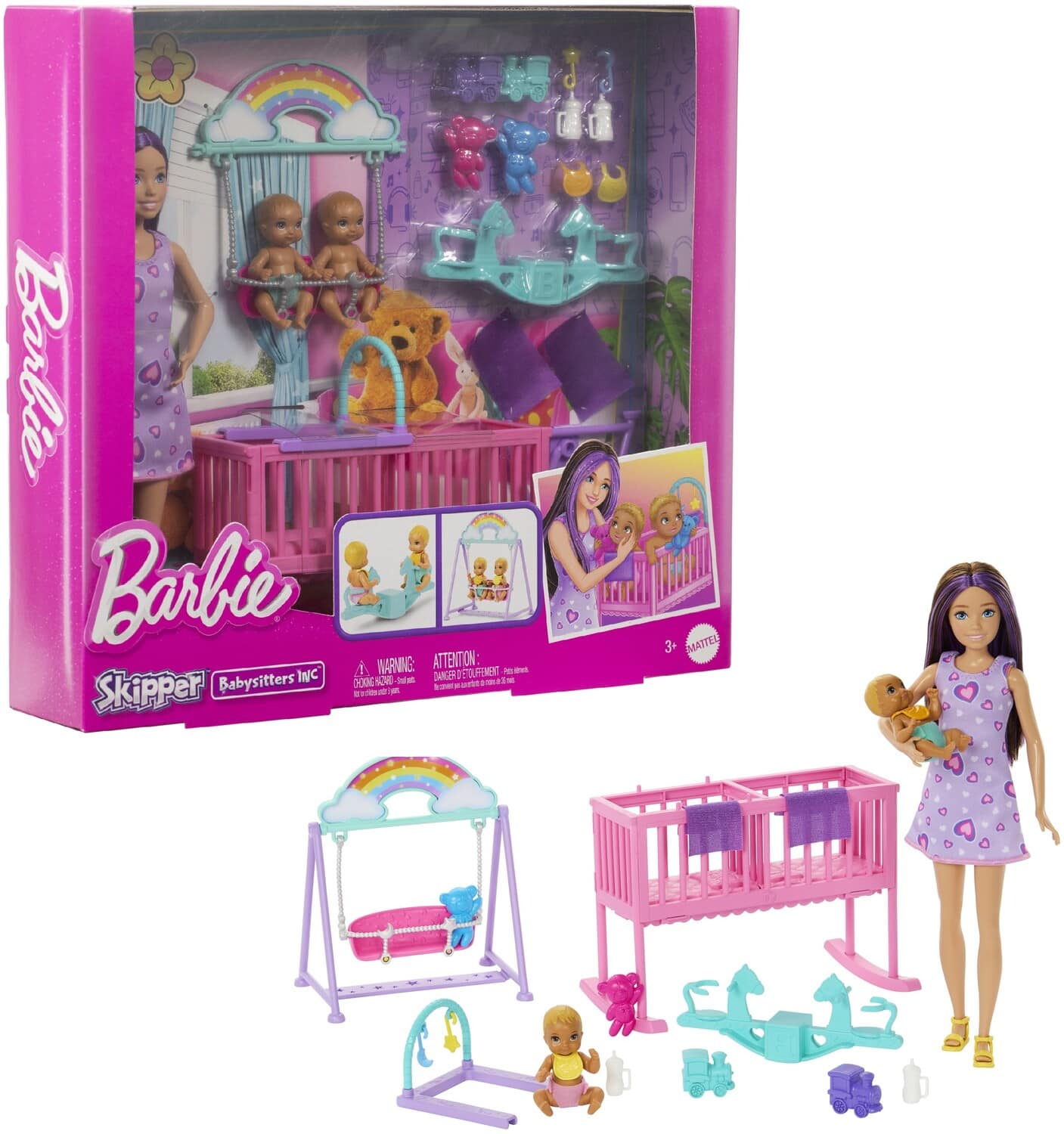Mattel - Barbie Skipper Twinning Nursery Playset, Brunette - Collectibles - Multicolor price history on PriceWatchPro