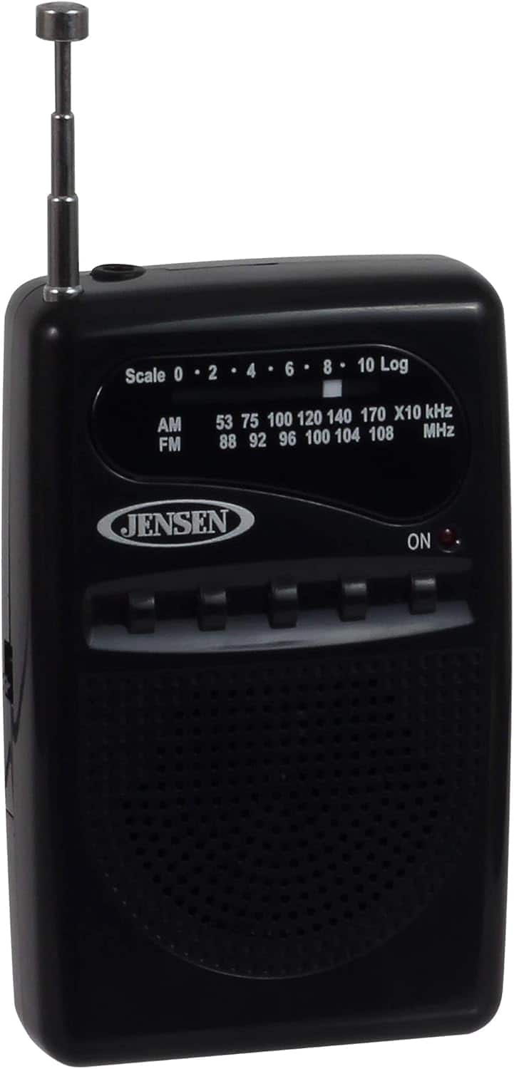 Scale 0 . 2 . 4 . 6 8 10 Log AM FM 53 75 100 120 140 170 X10 kHz 88 92 96 100 104 108 MHz JENSEN ON