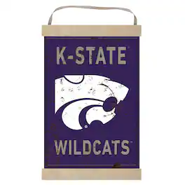 Jardine - Kansas State Wildcats Faux Rust Banner Sign - Purple