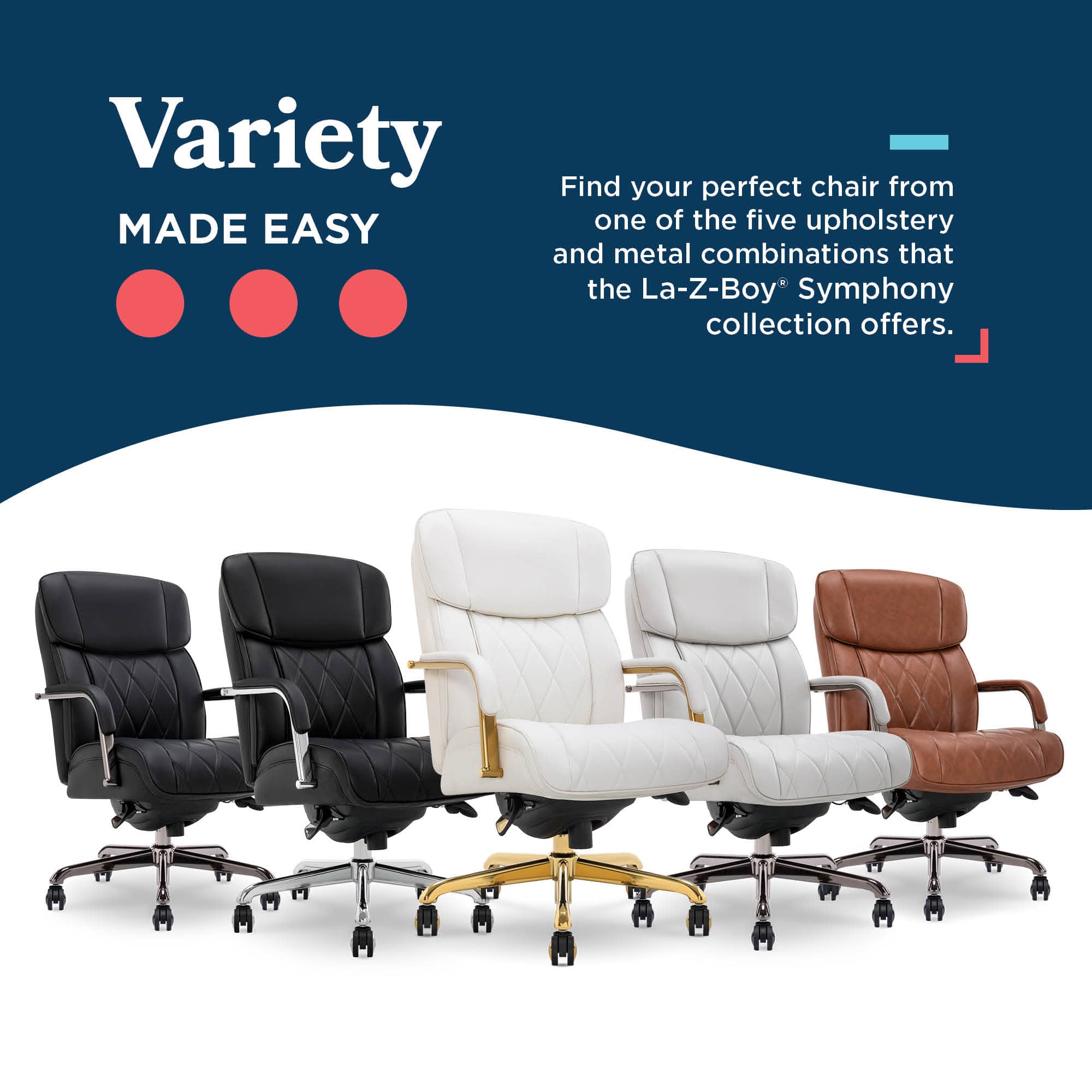 La Z Boy Executive Office Chair with Lumbar Support Reclining