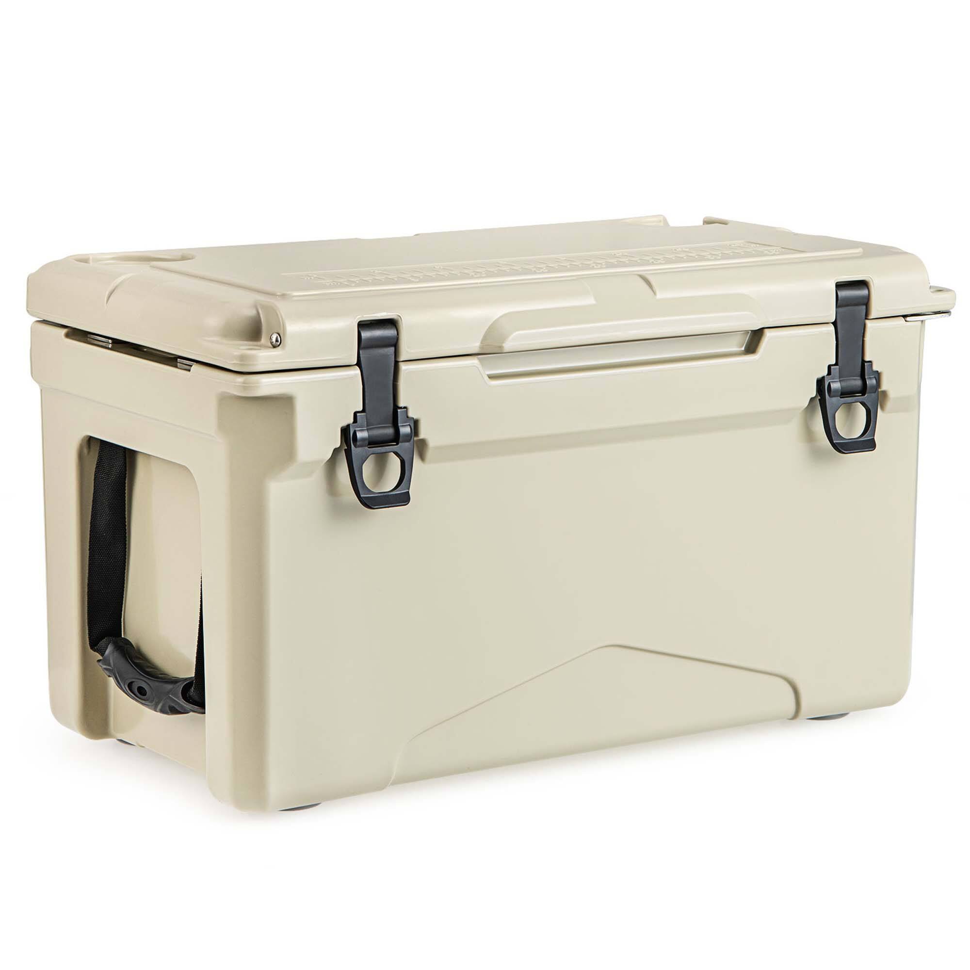 Alt View 9. Costway - Costway 30 QT Rotomolded Cooler Portable Ice Chest Ice Retention for 5-7 Days - Tan.