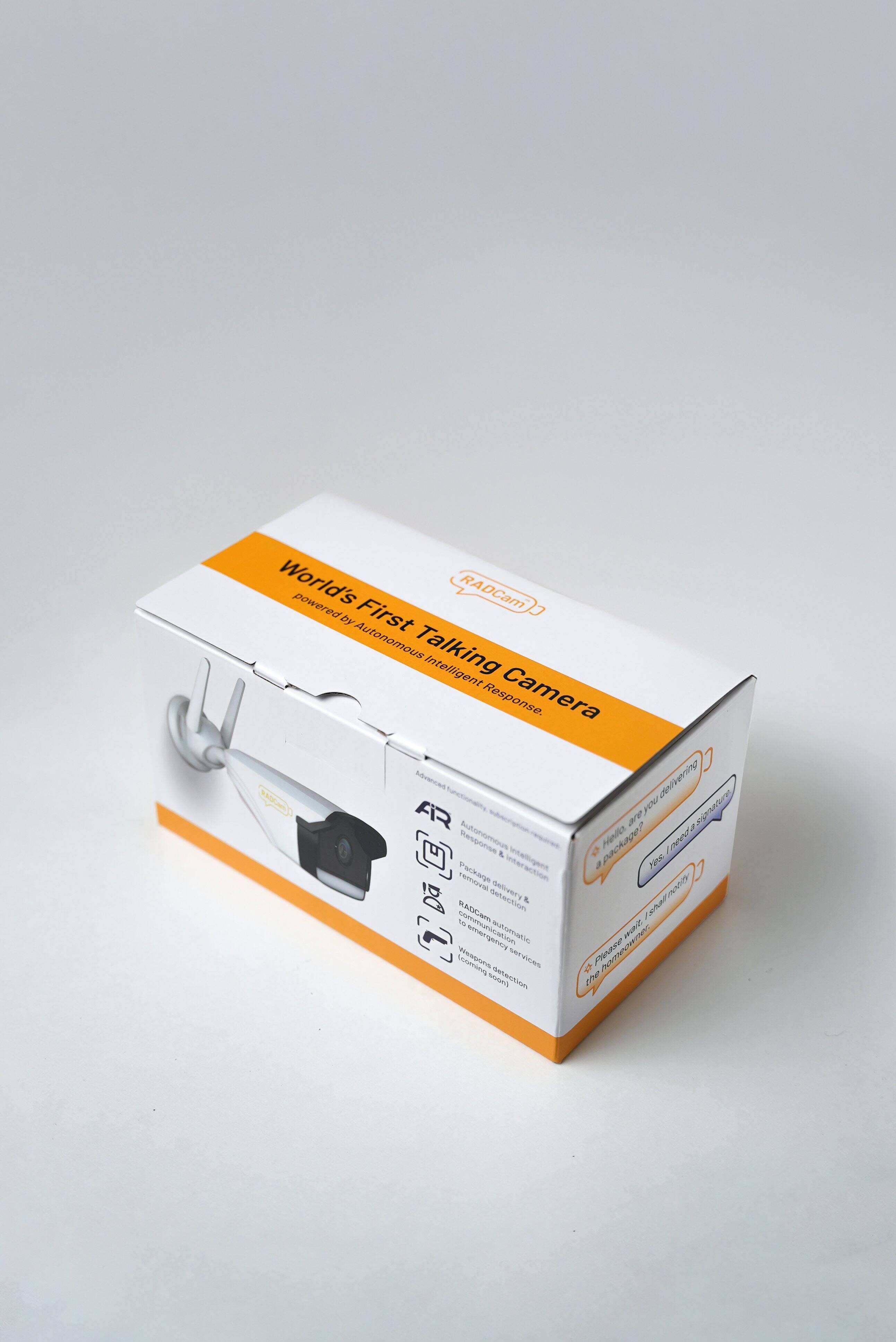 World's First Talking Camera  
powered by Autonomous Intelligent Response.

RADCam

Advanced AI-powered camera delivering:
- Automatic facial recognition
- Intelligent response
- 1000T intelligent detection
- Real-time alerts
- HAZG detection
- Automatic communication with emergency services
- Voice-enabled smart home integration

"Are you delivering?"
"Yes, I need a stapler."

"Hello, I'm a package."

"Please wait while I connect to the internet."