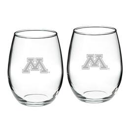 Jardine - Minnesota Golden Gophers 2-Piece 21oz. Stemless Wine Glass Set - Multicolor
