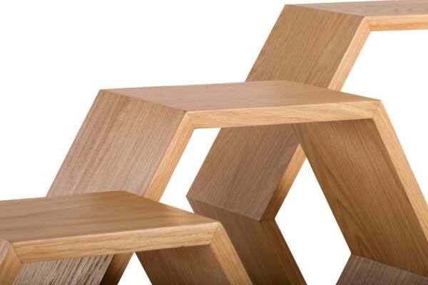 Alt View 3. Universal Expert - Universal Expert Abacus Hexagon Shelves, Set of 3, Oak - Oak.