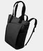 Front. ALPAKA - Flow Totepack Laptop Backpack for Men, 16" Laptop Compartment + 11" Tablet Sleeve, Tote/Backpack, Bottle Pocket - Black Axoflux 400D Washed Nylon.