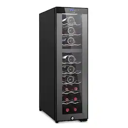 NutriChef - PKCWCDS245 24 Bottle Fridge | Dual Zone - White