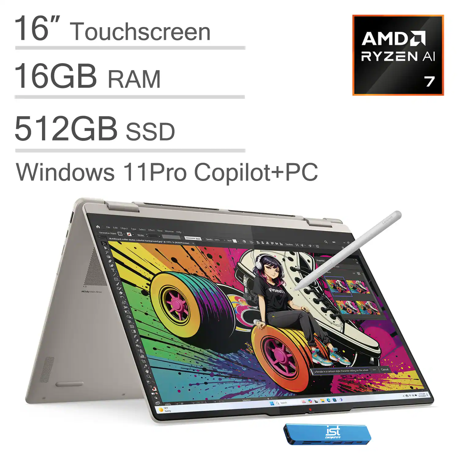 Yoga pen - Windows 11 Pro - Seashell