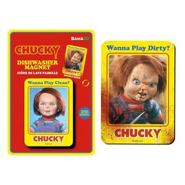 GAMAGO - Childs Play Chucky Double Sided Dishwasher Magnet - Yellow