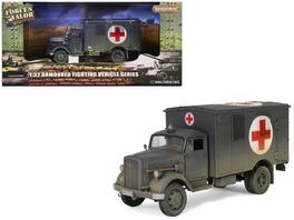 Forces Of Valor - Opel-Blitz Kfz.305 Ambulance (Weathered) German Army Armoured Fighting Vehicle Series 1/32 Diecast Model - Gray