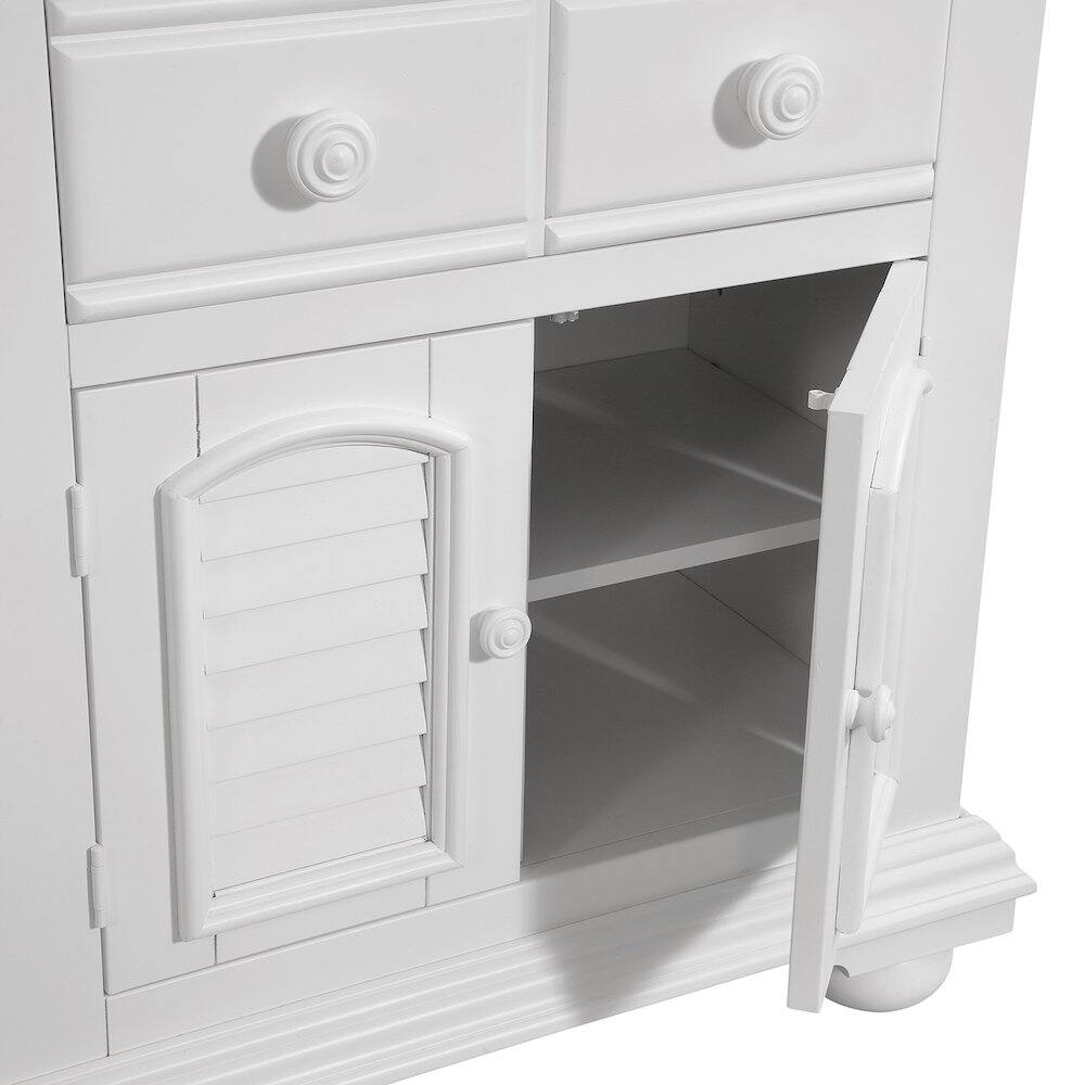 Alt View 3. American Woodcrafters - Cottage Traditions Nightstand - White Cottage - White.