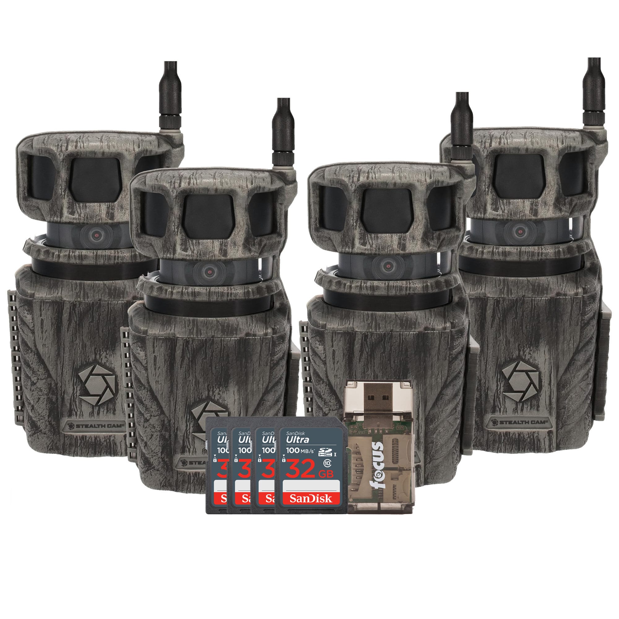 Stealth Cam - Revolver 36MP 360 Degree Cellular Trail Camera bundle