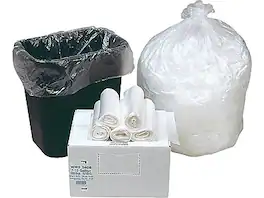 Berry Global - Ultra Plus 10 Gallon Industrial Trash Bag, 24" x 24", High Density, 8 mic, 500 Bags/Box - Natural