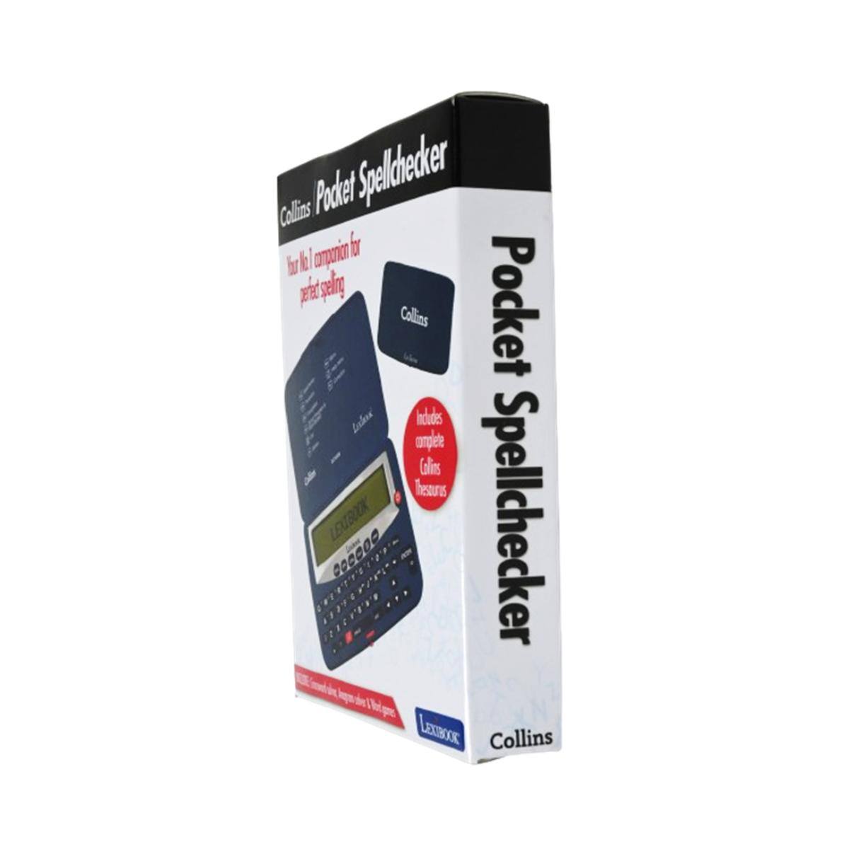 Collins Pocket Spellchecker  
Your #1 companion for perfect spelling  
Includes complete Collins Dictionary  
Collins Pocket Spellchecker  
LEXIBOOK  
Collins