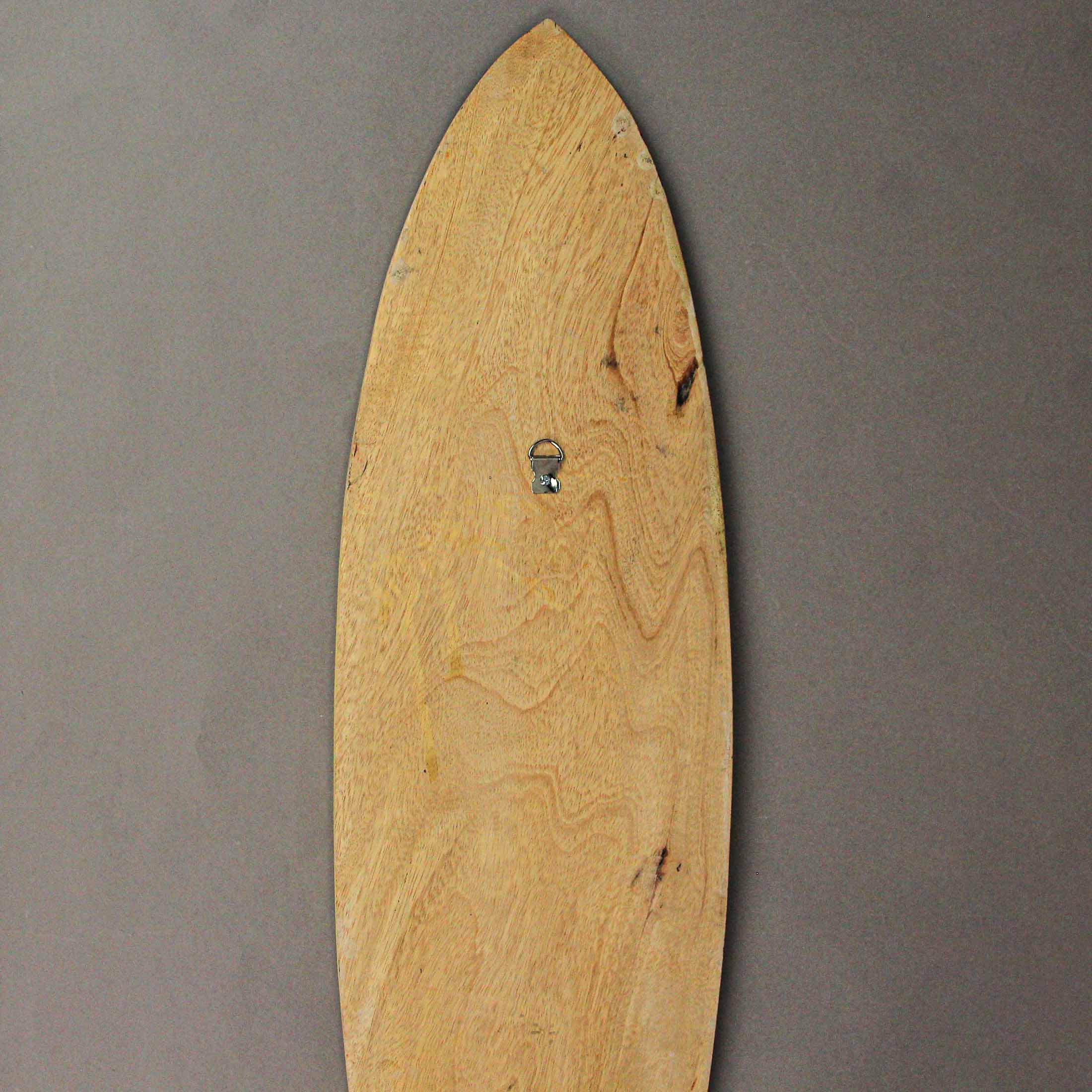 Alt View 2. Zeckos - 32 Inch Wooden Surfboard Decorative Wall Hanging Beach Decor - Natural - Brown.