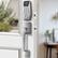Angle. DESLOC - C110 Smart Door Lock with Visible Display and Fingerprint, Smart Keypad Deadbolt with Handle for Front Door - Silver.